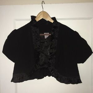 Black Torrid Bolero w/ Satin Trim